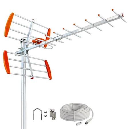 DVBT T2 高增益八木天線高頻電視天線戶外數(shù)字電視